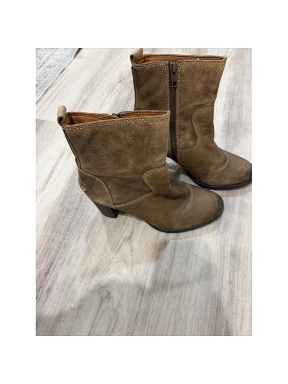 Sperry Women's Brown Leather Mid-Calf Heel Boots size 7.5
